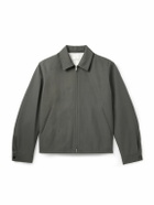ATON - Wool-Twill Harrington Jacket - Green