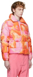 ERL Pink Down Graphic Circle Jacket