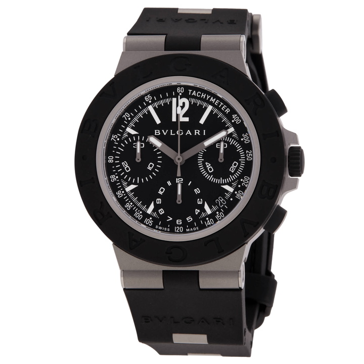 Photo: Bvlgari Titanio Chronograph Automatic Black Dial Mens Watch 104299