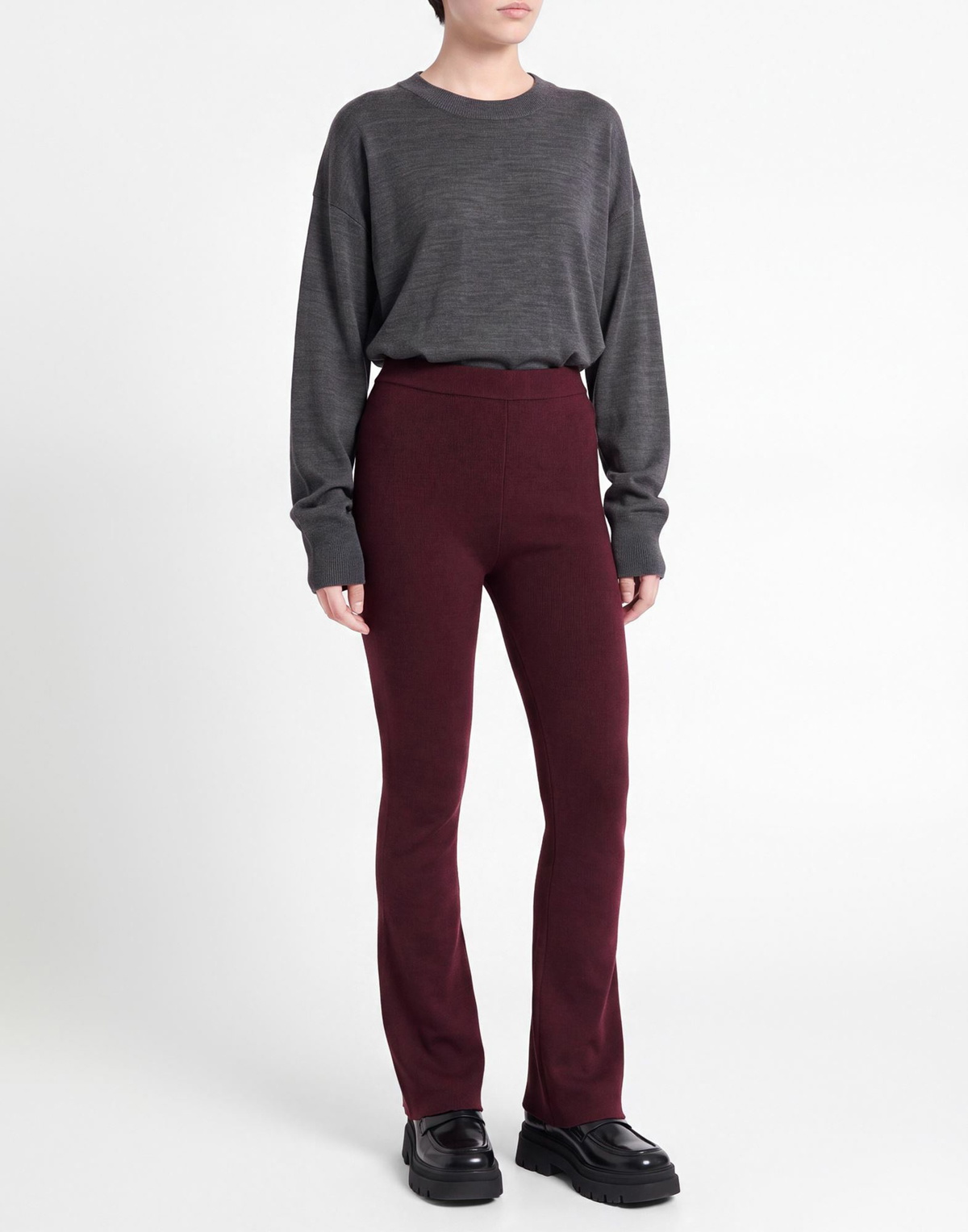 Laneus Womens Pants in Burgundy