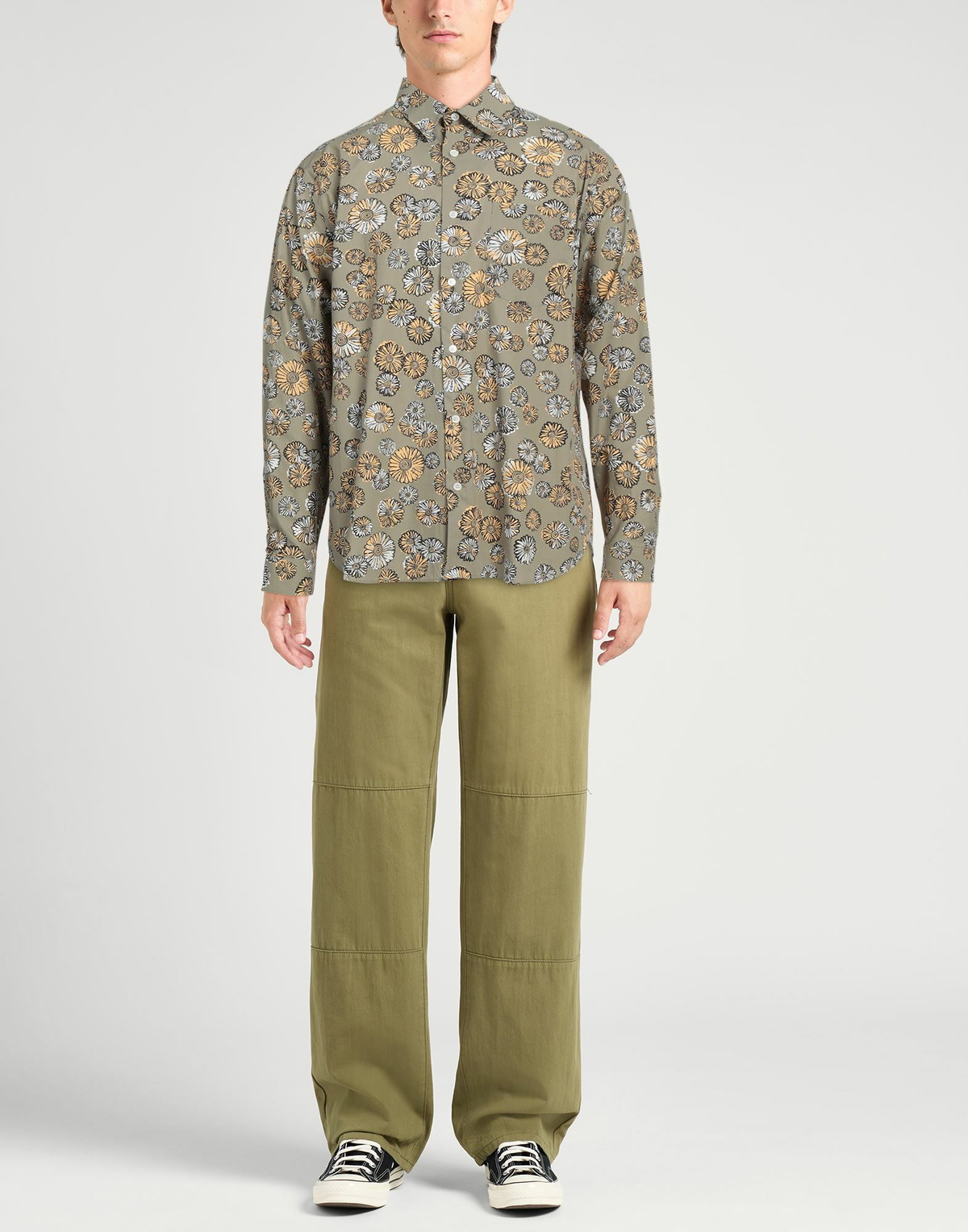 Maison Kitsuné Mens Shirt in Sage green