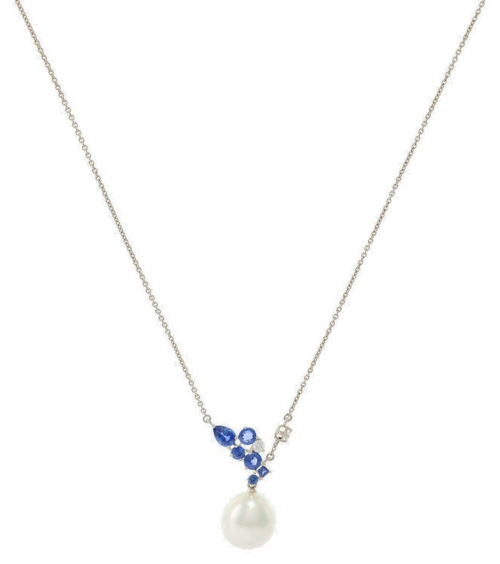 Photo: Bucherer Fine Jewellery Romance 18kt white gold necklace with sapphires, diamonds, and pearl