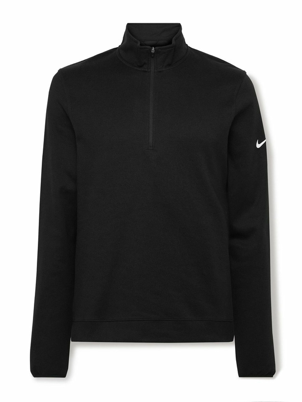 Photo: Nike Golf - Tour Slim-Fit Half-Zip Cotton-Blend Piqué Golf Top - Black