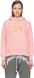 Palm Angels Pink Cotton Hoodie