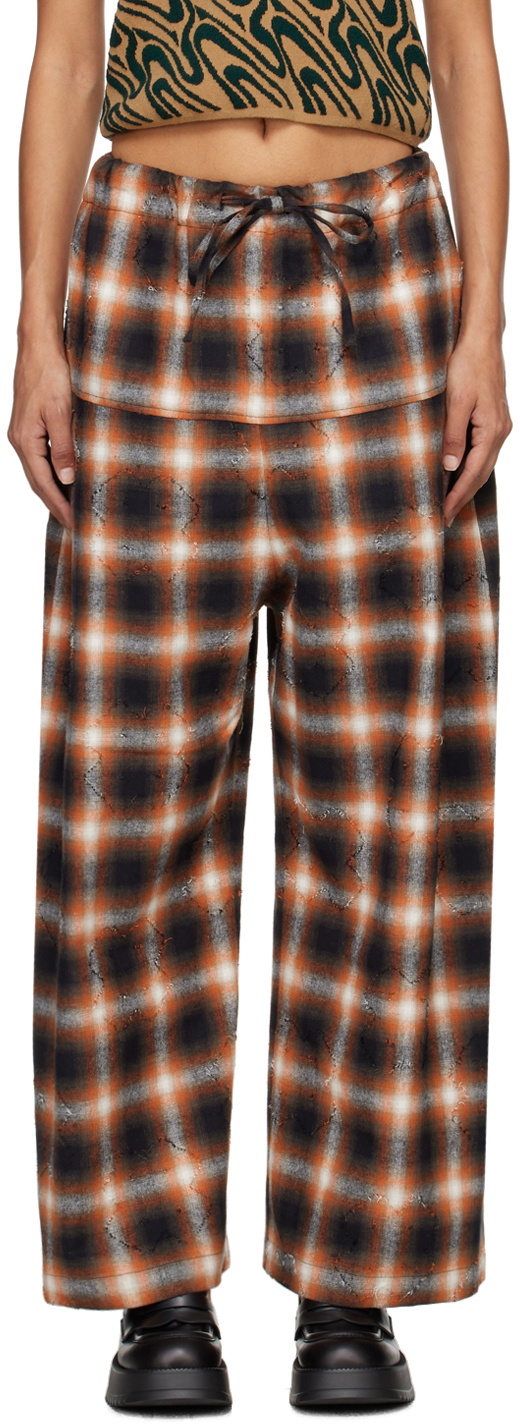 Henrik Vibskov Black & Orange Eclipse Trousers