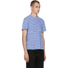 Eckhaus Latta SSENSE Exclusive Blue Stripe T-Shirt