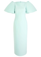 Solace London Lora Crepe Midi Dress Light Blue