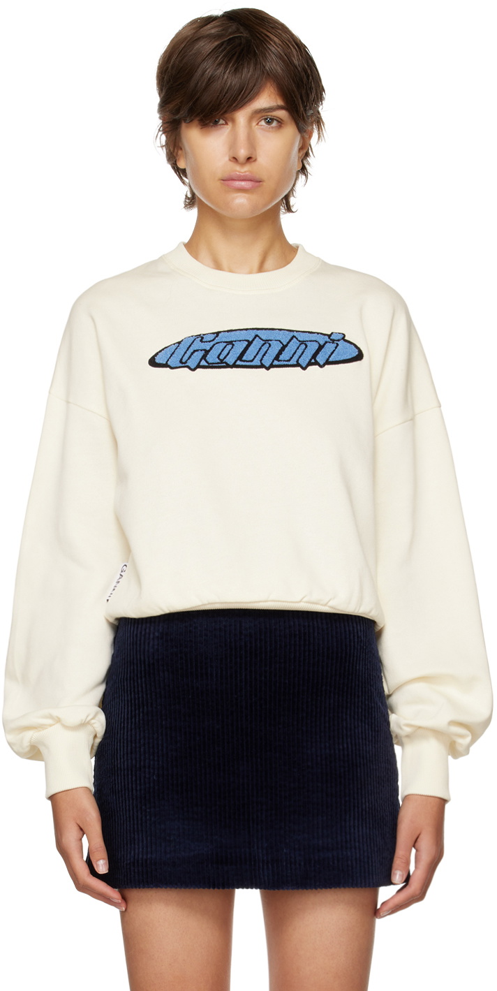 その他 Ganni FW24 OVERSIZE SWEATSHIRT (T3945_073) Paloma Melange Grey Isoli Oversized Sweatshirt | GANNI US