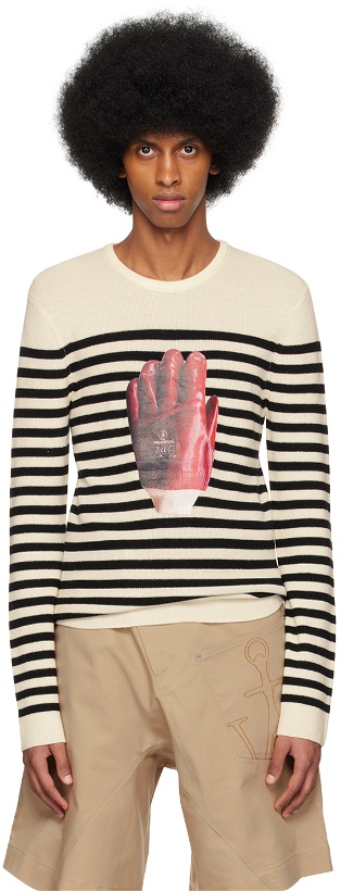 Photo: JW Anderson Off-White Striped Glove Sweater
