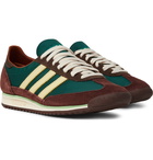 adidas Consortium - Wales Bonner SL72 Shell, Leather and Suede Sneakers - Green