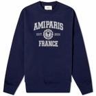 AMI Women's Paris Logo Sweat in Nautic Blue