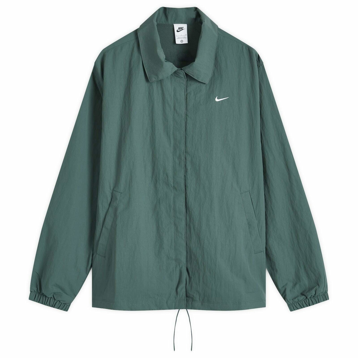 ★NIKE★W NSW ESSENTIALS UV WOVEN コーチジャケット★追跡可 Nike Women's Essential Woven Coach Jacket in Green/White Nike