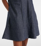 Vince Cotton and linen chambray minidress
