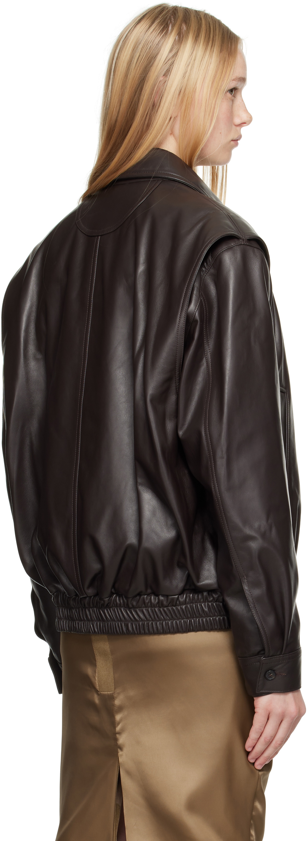 Commission Brown Garrison Leather Jacket