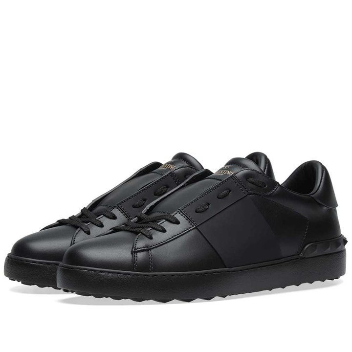 Photo: Valentino Tonal Open Low Top Sneaker Black