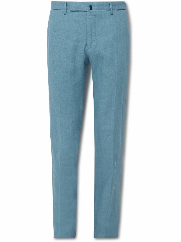 Photo: Incotex - Venezia 1951 Slim-Fit Linen Trousers - Blue