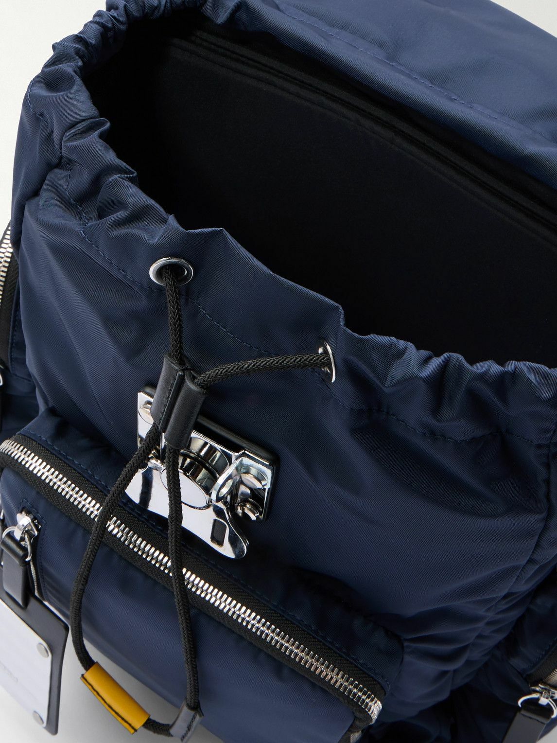 FPM Milano - Bank on the Road Butterfly PC Small Leather-Trimmed ECONYL® Backpack