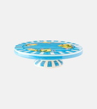 Dolce&Gabbana Casa Taormina striped ceramic cake stand