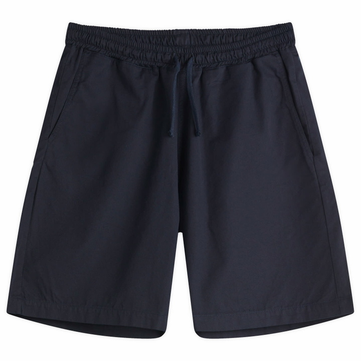 Photo: Universal Works Men's Military Shirting Simple Shorts in Navy