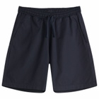 Universal Works Men's Military Shirting Simple Shorts in Navy