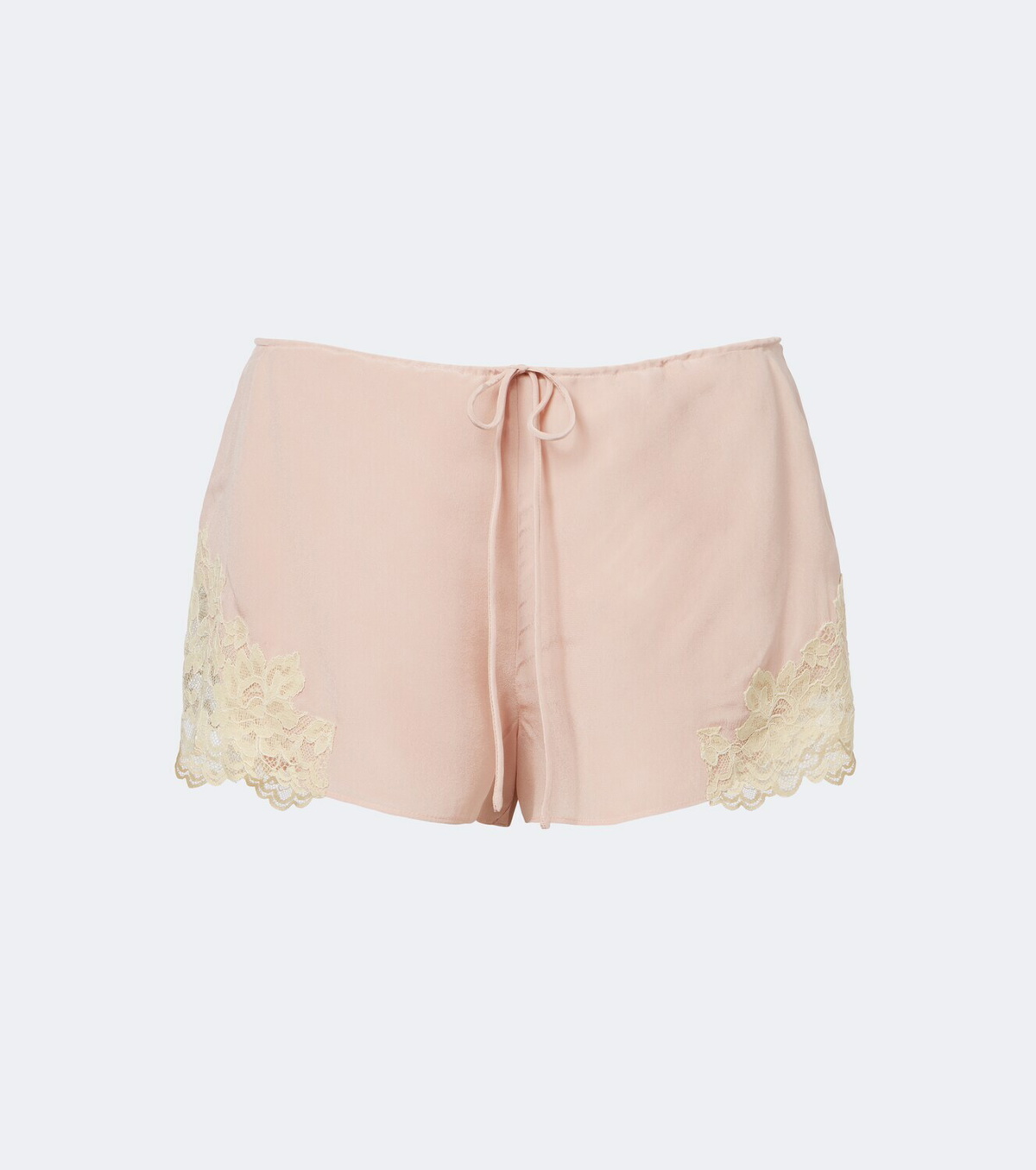 De La Vali Elia lace-trimmed crêpe de chine shorts