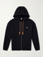 LOEWE - Anagram-Embroidered Cotton-Jersey Zip-Up Hoodie - Black