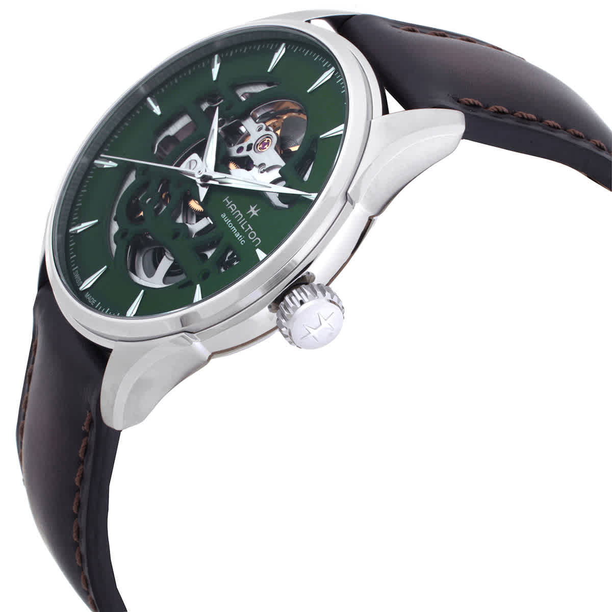 Hamilton Jazzmaster Skeleton Automatic Green Dial Mens Watch H42535560