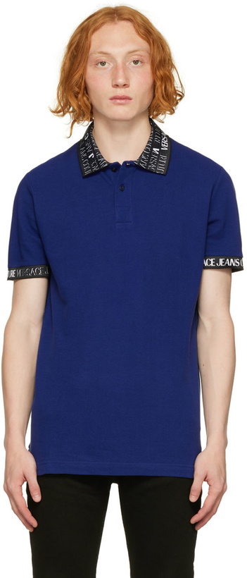 Photo: Versace Jeans Couture Blue Print Polo