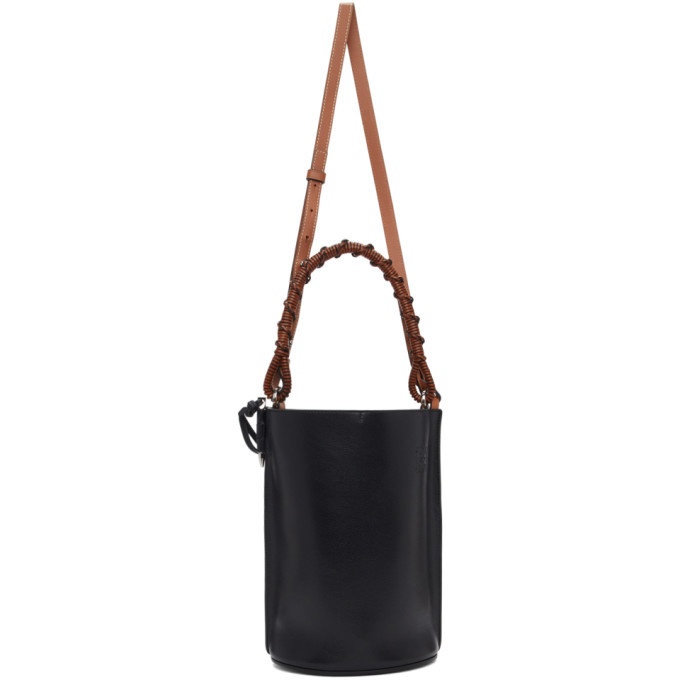 Loewe Gate Leather Bucket Bag in Black