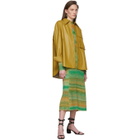 Tibi Green and Orange Space Dyed Sweater Dress