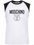 MOSCHINO - Logo Print Cotton Jersey Tank Top