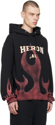 Heron Preston Black 'Law Flames' Hoodie