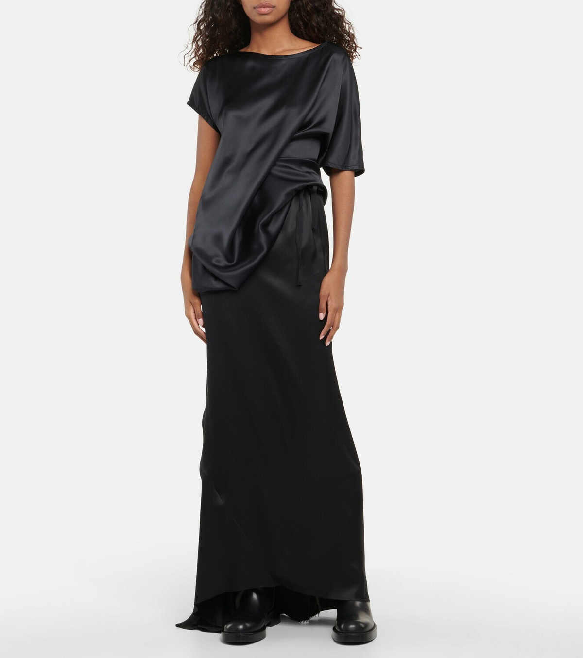 Ann Demeulemeester Eveline silk satin maxi skirt Ann Demeulemeester