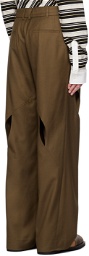 lesugiatelier Brown Cutout Trousers