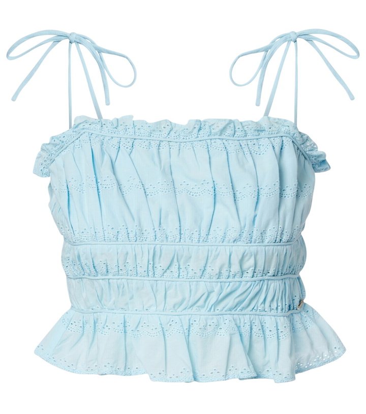 Photo: Melissa Odabash Freya broderie anglaise cotton crop top
