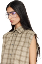 Acne Studios Silver Metal Aviator Glasses