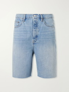 FRAME - Frayed Denim Shorts - Blue