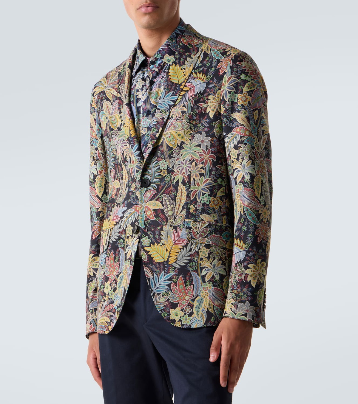 Etro Roma printed wool-blend blazer