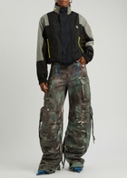Meryll Rogge Colour-block Nylon Bomber Jacket Black Multi