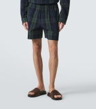 JW Anderson Checked cotton seersucker shorts