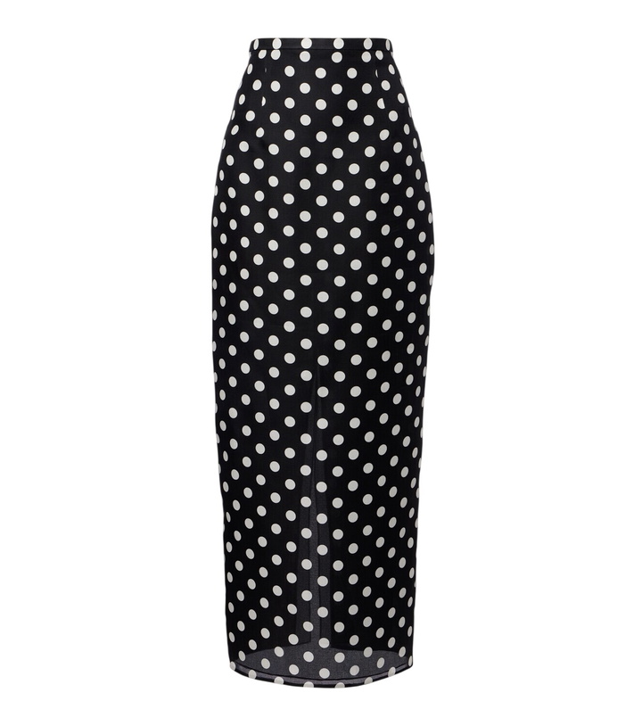 Photo: Khaite Winton polka-dot high-rise silk maxi skirt