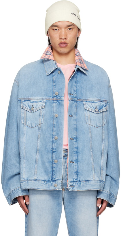 Photo: Acne Studios Blue Relaxed-Fit Denim Jacket