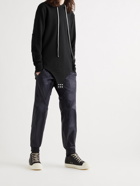 RICK OWENS - Champion Logo-Embroidered Loopback Cotton-Jersey Hoodie - Black - XL