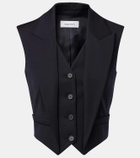 McQueen Cropped wool vest