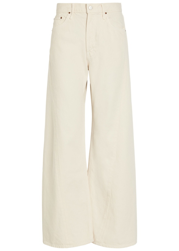 Photo: Mother The Lemon Twist Wide-leg Jeans White