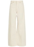 Mother The Lemon Twist Wide-leg Jeans White