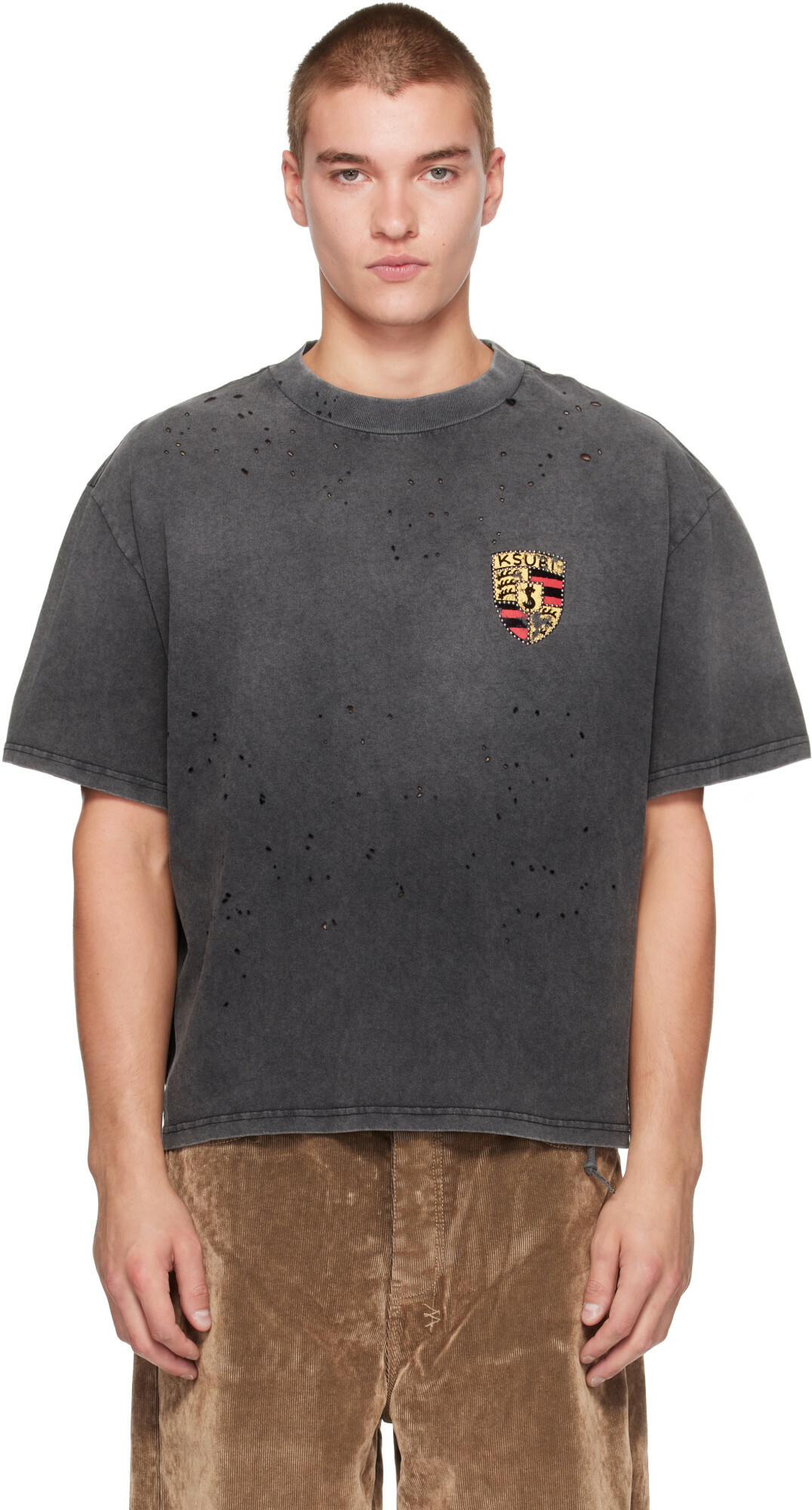 Ksubi Gray Shield Halen S/S T-shirt