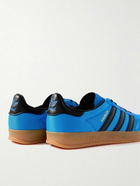 adidas Originals - Gazelle Indoor Suede and Leather-Trimmed Mesh Sneakers - Blue