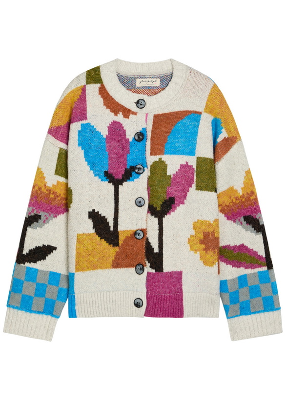 Photo: Free People Tulip Whirl Cotton-blend Cardigan Multicoloured