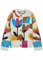 Free People Tulip Whirl Cotton-blend Cardigan Multicoloured